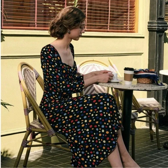 NWT RIHOAS Colorful Polka Dot Dress – Size Small - Picture 2 of 6